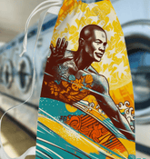 Surfing-themed durable laundry bag for efficient storage.